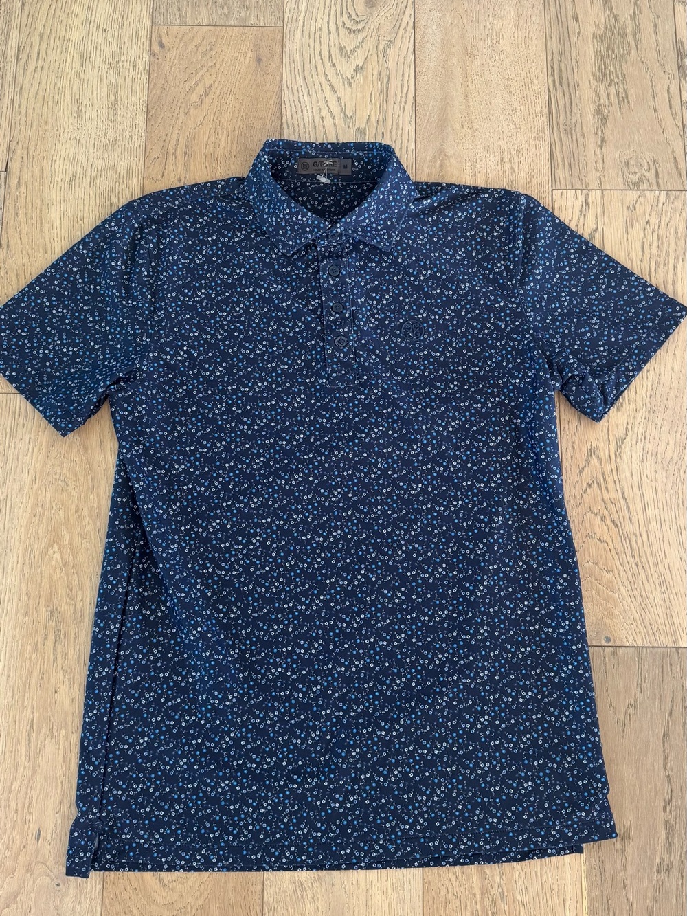 G/fore men’s floral polo navy medium